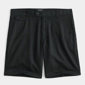 Todd Snyder 7" Cotton-Linen Hudson Short BLACK $148